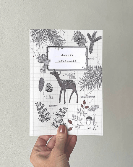 Denník vďačnosti - LESNÝ | Marigould journal