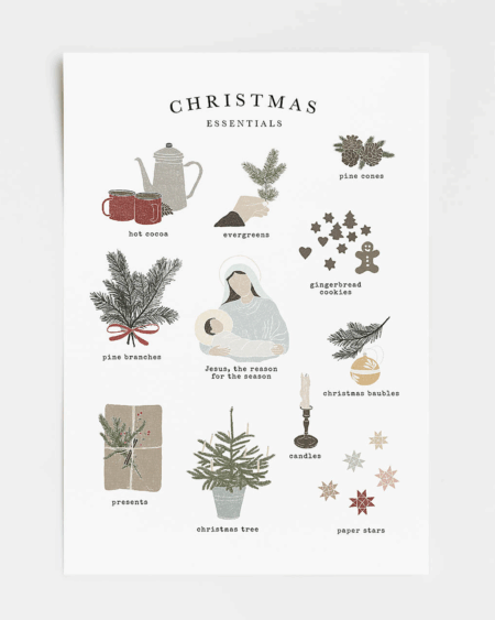 Christmas essentials – art print | Marigold Journal