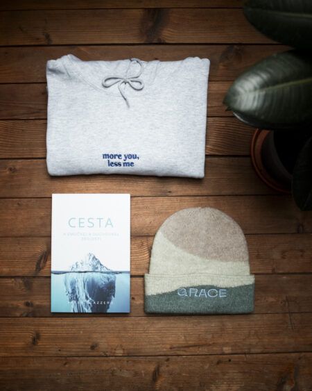 🎄Vianočný set POĎ NA HLBINU - mikina, čiapka a kniha Cesta k emočnej a duchovnej zrelosti